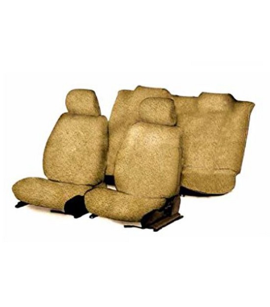 Cotton Car Seat Cover For Chevrolet Beat (Beige)